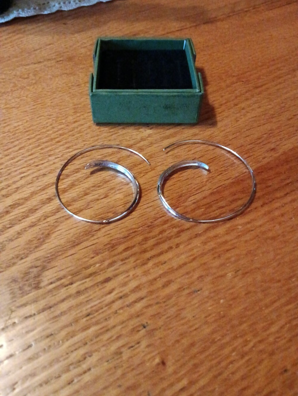 Silver Double Hoop Women's Earrings
